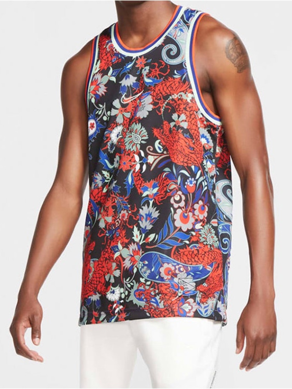 Nike Dri-FIT DNA Basketball Jersey, Dragon and Paisley Print 🐉